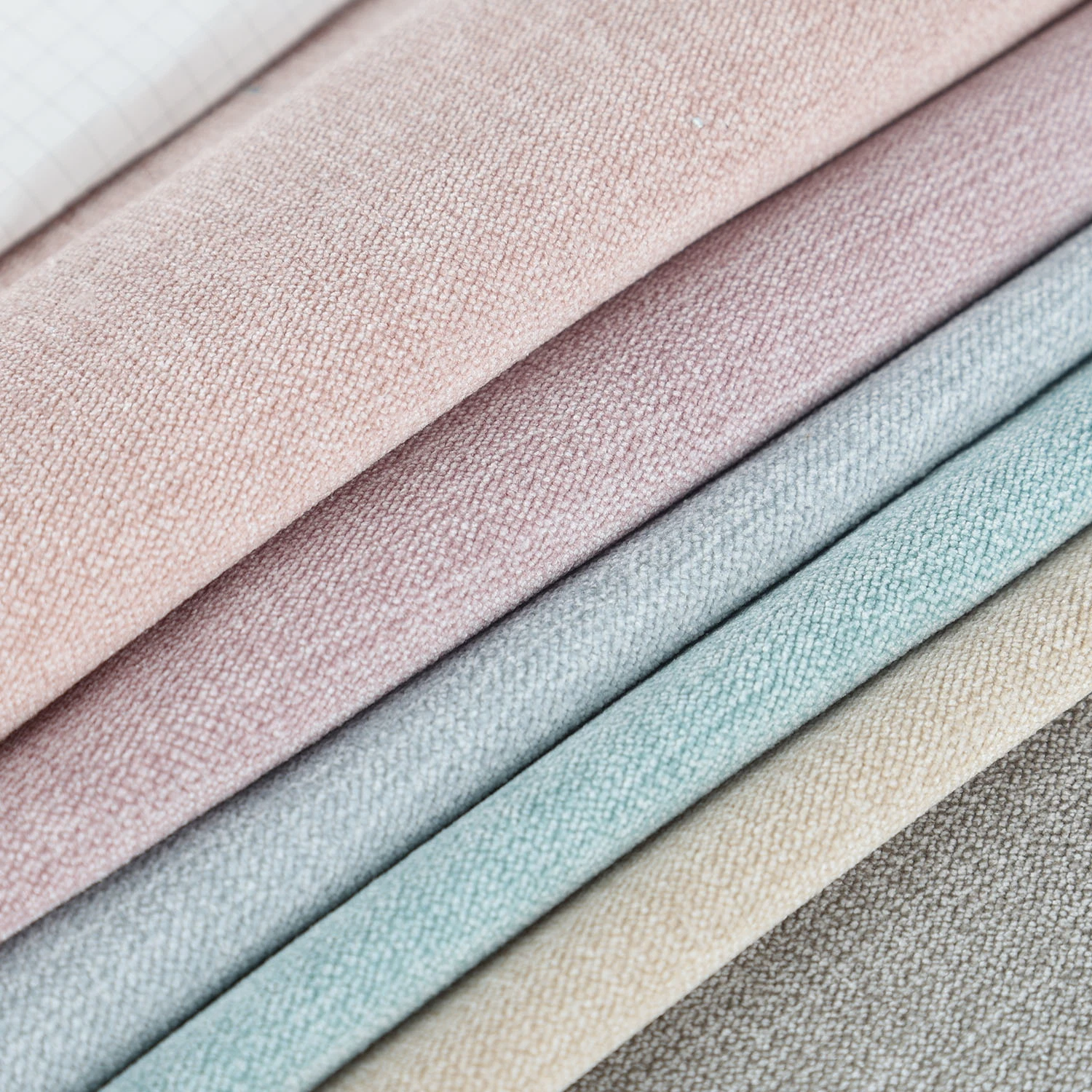 100% Polyester Imprimé Ignifuge Ignifuge Durable Tissu d'ameublement à l'aspect lin de première qualité Imitation occultant Couleur unie Tissu de rideau pour salon.