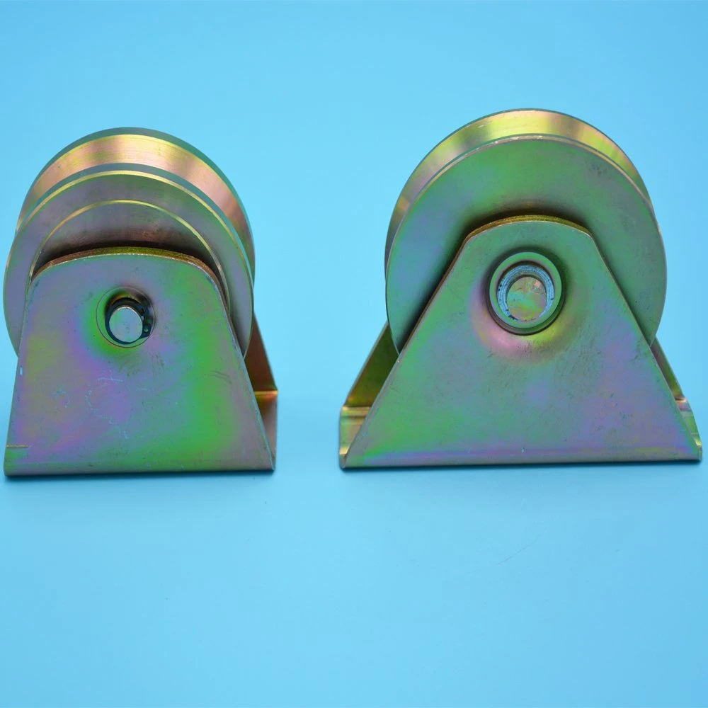 Wholesale/Supplier Double Bearings Metal Door Guide Roller Wheel for Sliding Gate Fence Accessories with U/Y/V Groove