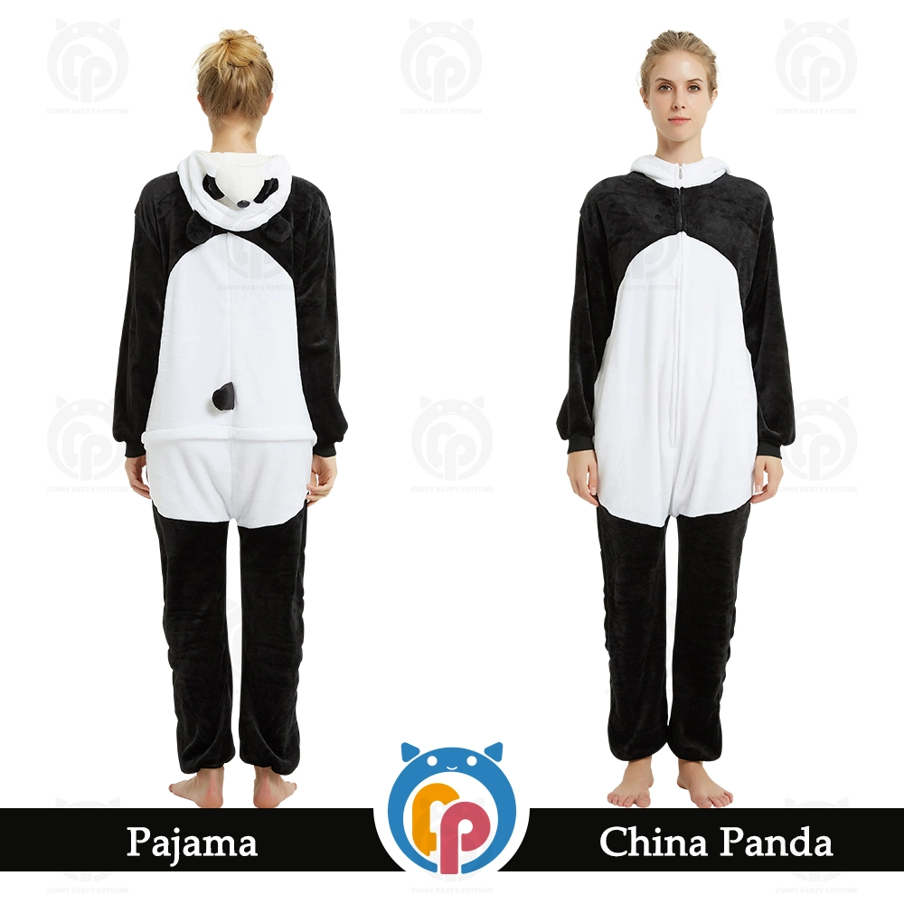 2022 La vente directe d'usine Panda 100% Polyester de costume de flanelle Manchon complet Vêtement confortable Stock