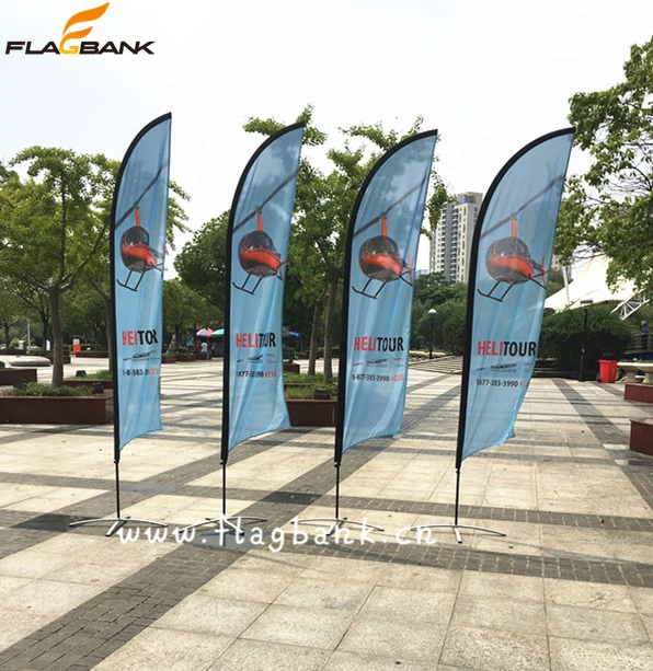 3.4m Exhibition Aluminium Digital Printing Feather Flag/Flying Banner