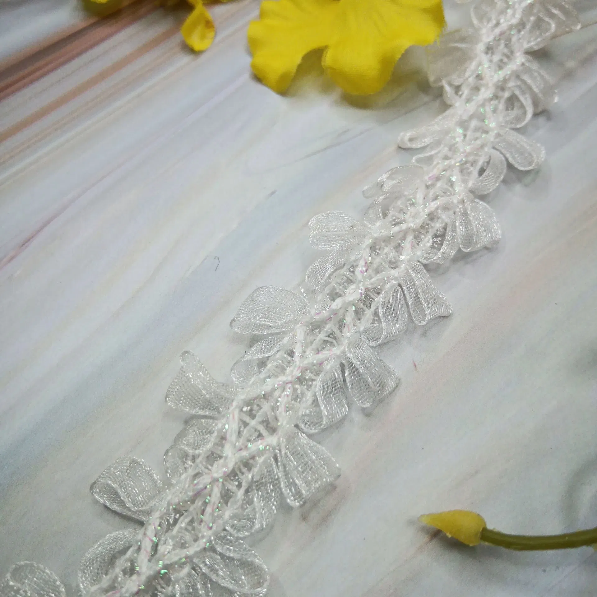 New Flash Ribbon Lace Small Fragrance Children&prime; S Snow Yarn Ribbon Clothing Accessories Lace