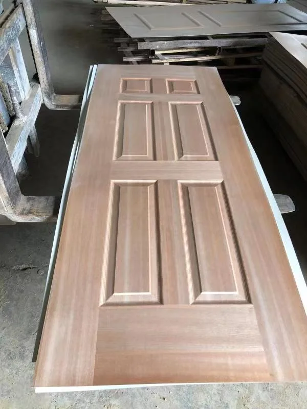 Factory Cheap Solid Wooden Door Skin Veneer Panel for Entrance Decoration