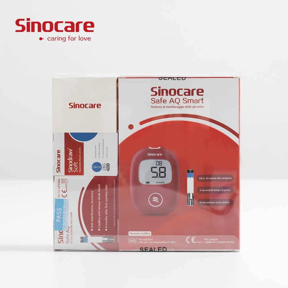 Sinocare Digital LCD Display Hospital Electronic Blood Glucose Meter Accu Check Glucometro Non Invasive Glucometer
