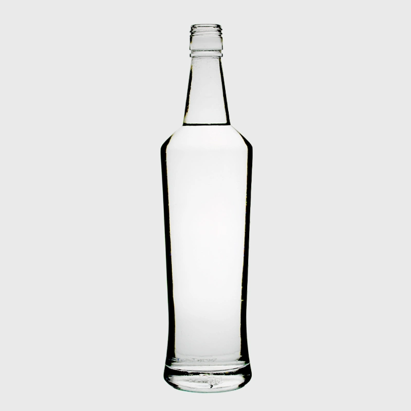 Spot produit contenant de verre de liqueur de spiritueux claire 700ml de boissons de marque de Whisky Gin Bouteille de vin en verre avec couvercle