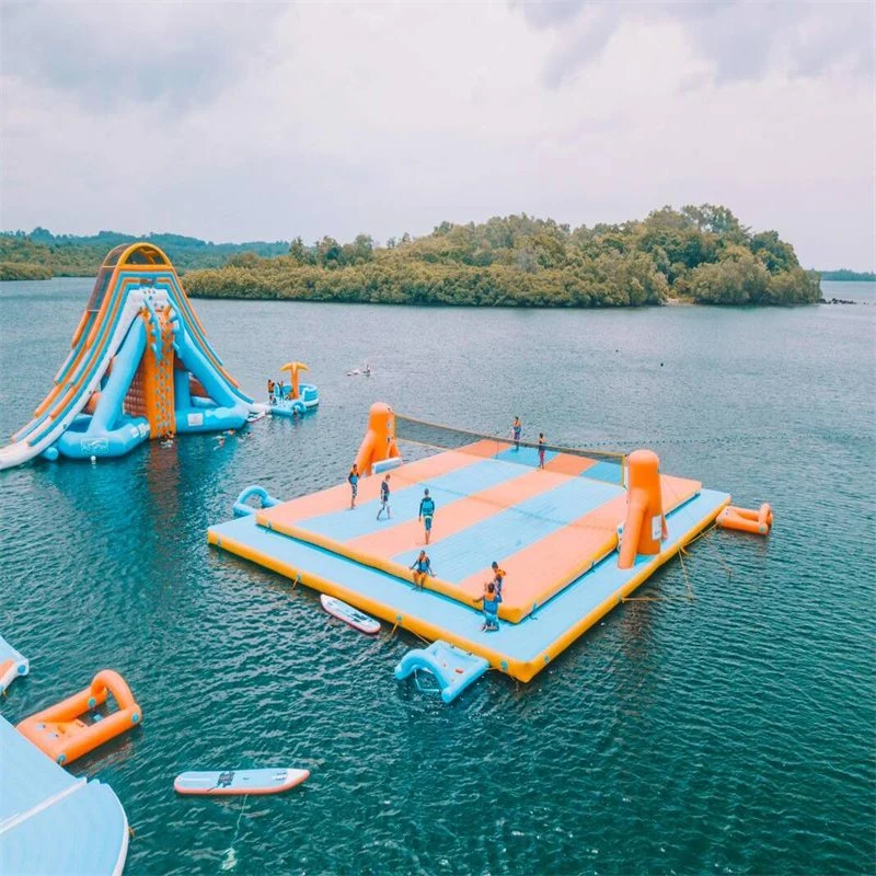 Outdoor Aufblasbare Unterhaltung Aufblasbarer Wasserpark Customized Water Park Aufblasbar Schwimmende Wasserpark Aqua Park