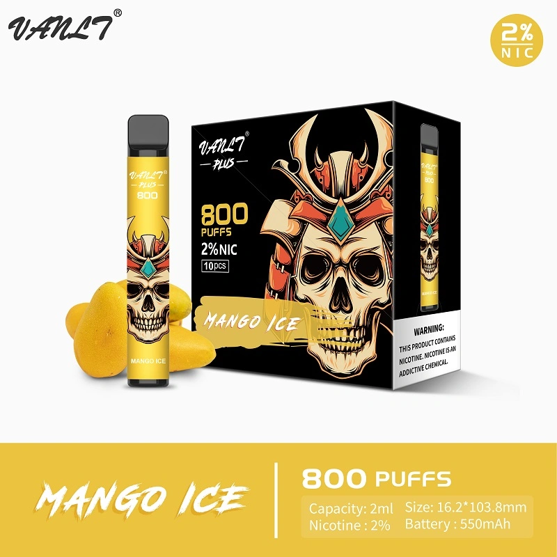 Vanlt Plus Lux 800 Puff Atomizadores Sabor Vape descartáveis vagens 2% de nicotina Vs Elfbar