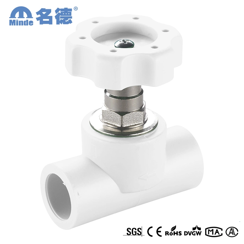 PPR Double Union Ball Valve Copper Core&Body for Building Materials