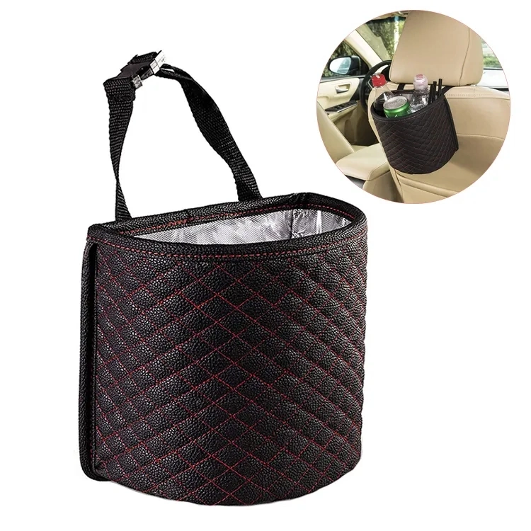 Factory Customized Multifunctional Car Seat Protector Rear Seat Organizer Hanging Trash Bags for Cars