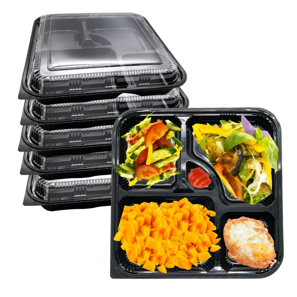 Microwave Safe Take Away Plastic Disposable Rectangular Food Container