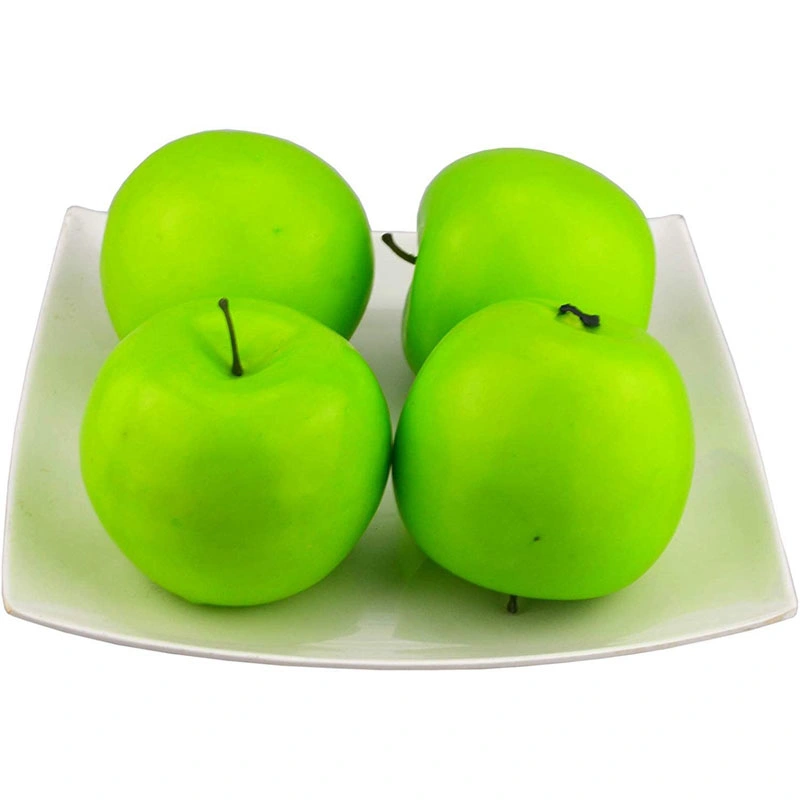 Simulación de 12pzas Apple falsos de frutas artificiales las manzanas verdes realista para la Navidad de la Casa Hogar Cocina Decoración Fotografía Boda