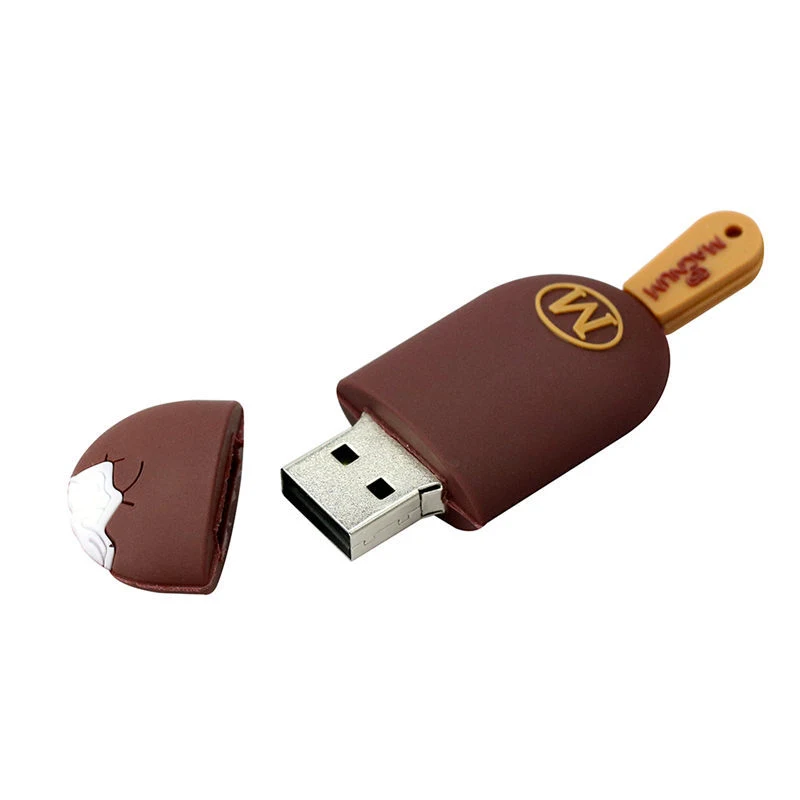 OEM Gift Cartoon USB Flash Drive 2.0 Ice Cream Shape USB 16 GB PVC Plastic Flash Memory USB