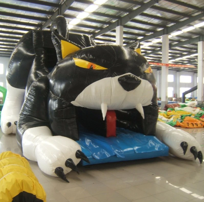 Top Inflatable Playground Equipment Animal Cat Slide for Amusement Park Toys