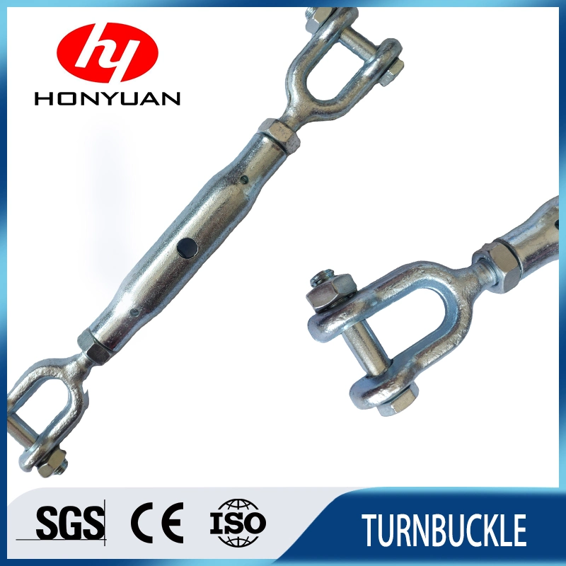 Stainless Steel/Galvanized Drop Forged Wire Rope Turnbuckle with Eye and Jaw