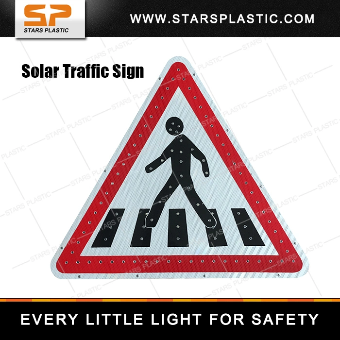 Integrated Aluminum Road Safety Solar LED Traffic Sign