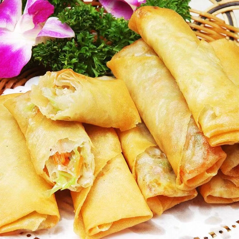 Fried Spring Rolls with Vegetarian Filling Are Fresh, Crispy, Nutritious and Delicious Quick-Frozen Semi-Finished