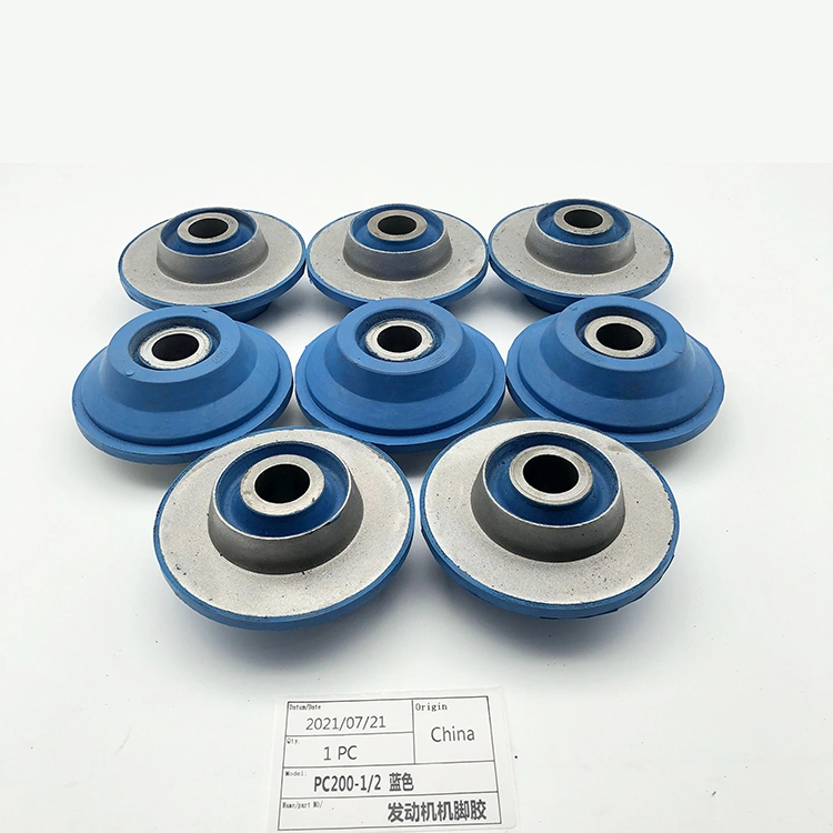 High-Quality Multiple Types/Size Flexible Rubber Mounts Engine Blue Engine Cushion Excavator Parts for Komatsu PC200-1-2