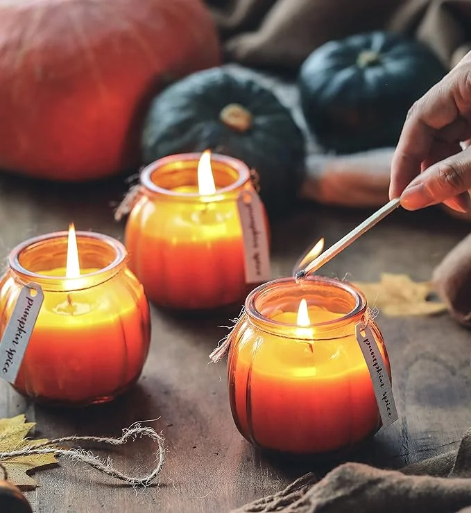 Фасон Pumpkin Candle, Pumpkin Spice scened Candle Fall Decoration Фармхаус Candle Подарочная свеча