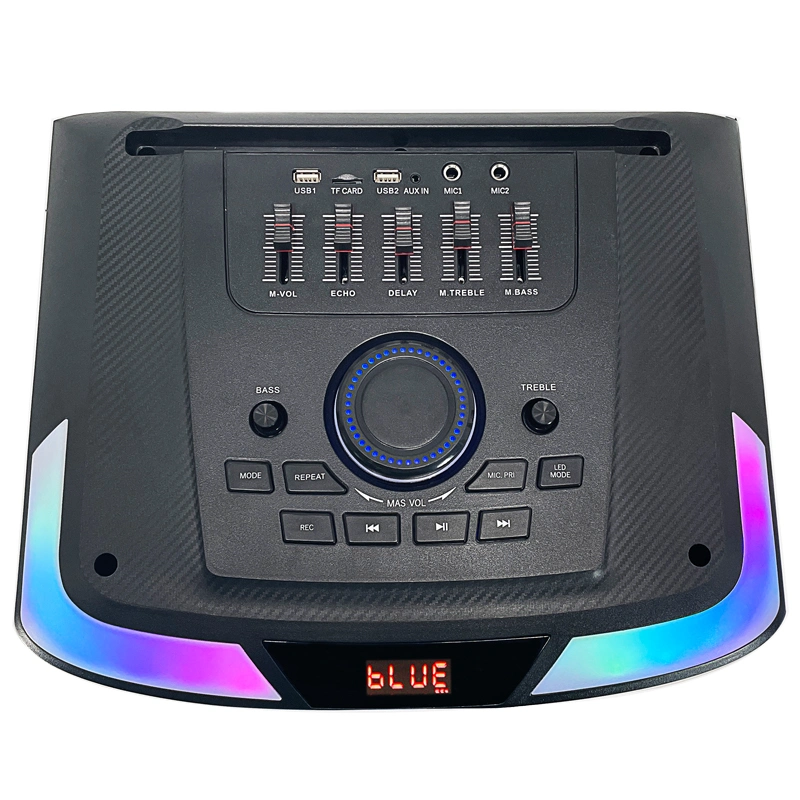 New Dual 12 Inch Wooden Cabinet 2.0 Active Party DJ Karaoke Speaker