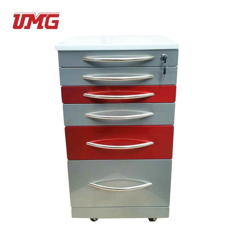 Dental Cabinet Durable Glass 5 Drawer Dental Furniture (UM-010H)