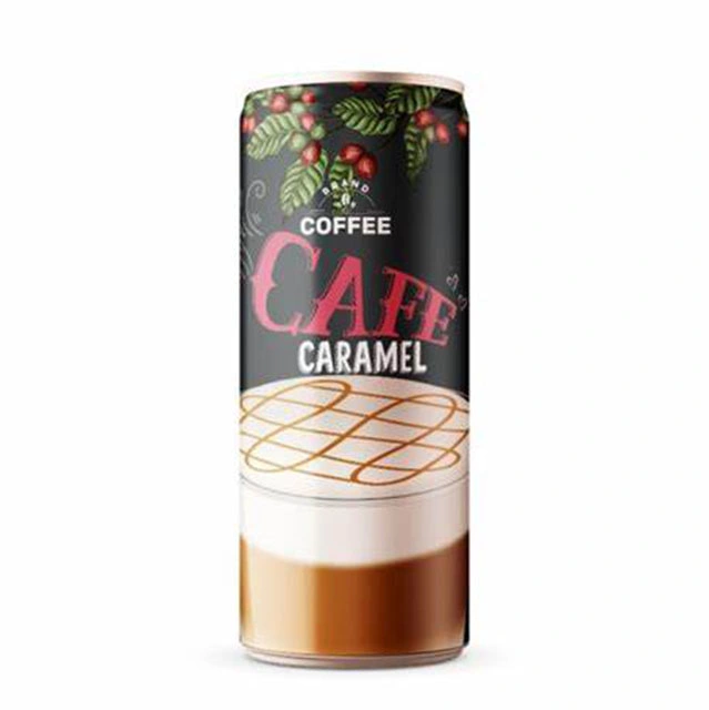 250ml Wholesale/Supplier Price Custom Printing Iced Milk Coffee Slim Canned Cold Brew Coffee Drink in Bulk