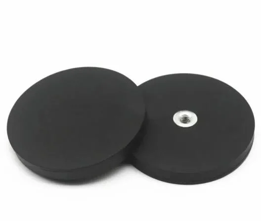 Round Base Mount Magnet Rubber Coating NdFeB Magnets