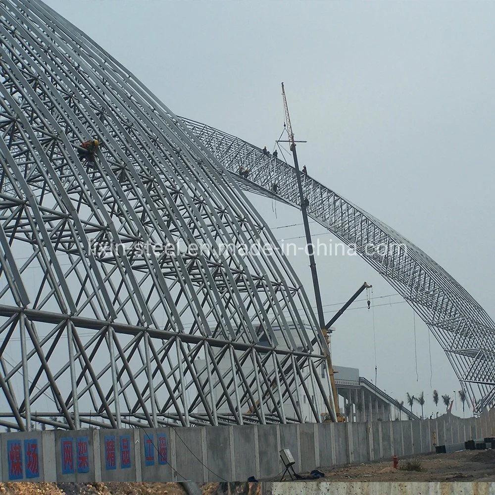 120m Clear Span Steel Structure Industrial Power Plant Steel Truss