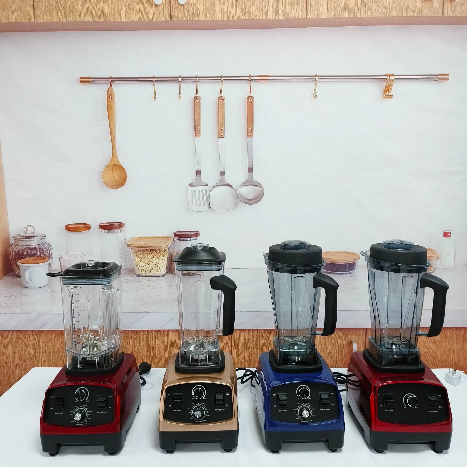 Home Kitchen Appliances Electric with Plastic Jug Blender Machines Commercial Blender