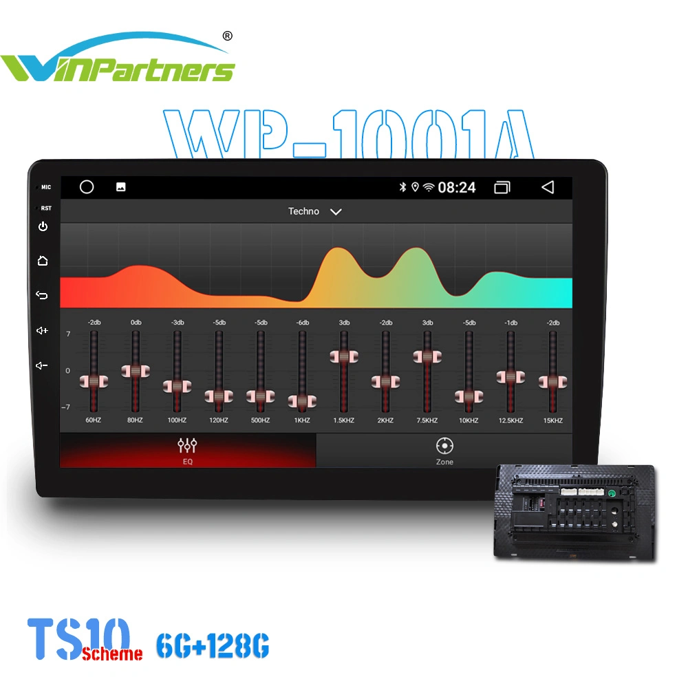 6g g+128vehicular de 10 pulgadas de la máquina Carplay General-Purpose Car Audio MP5 Player Wp1001A