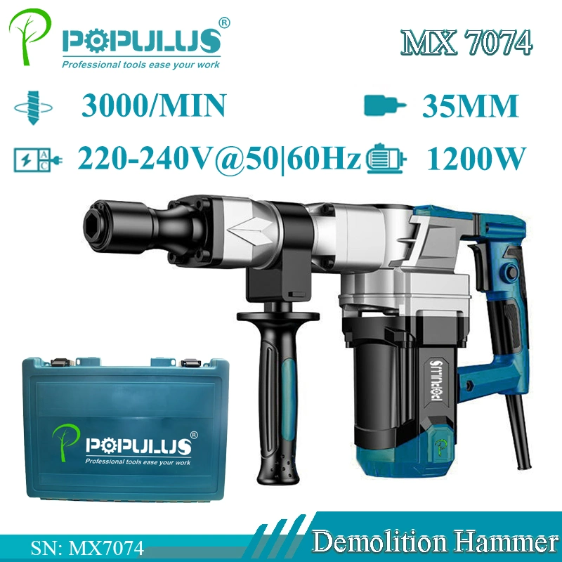 Populus New Arrival Industrial Quality 0810 Demolition Hammer Power Tools 1200W Industrial Quality Hammer for Vietnam Market