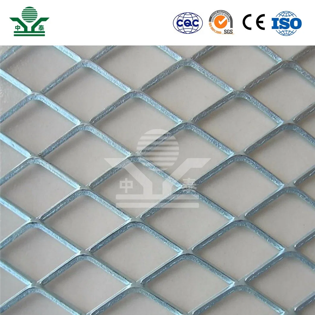 Zhongtai laminé à chaud matériau de plaque en acier inoxydable réseau d'aluminium étendu Chine Fabrication de 0,6 mm 0,8 mm de diamètre petit maillage métallique étendu