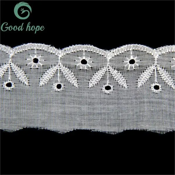 Customized Dyeing Polyester Cotton Embroidery Lace Fabric Swiss Bridal Fashion Design Tc Gpo Lace for Garment Fashion Clothing Accessories