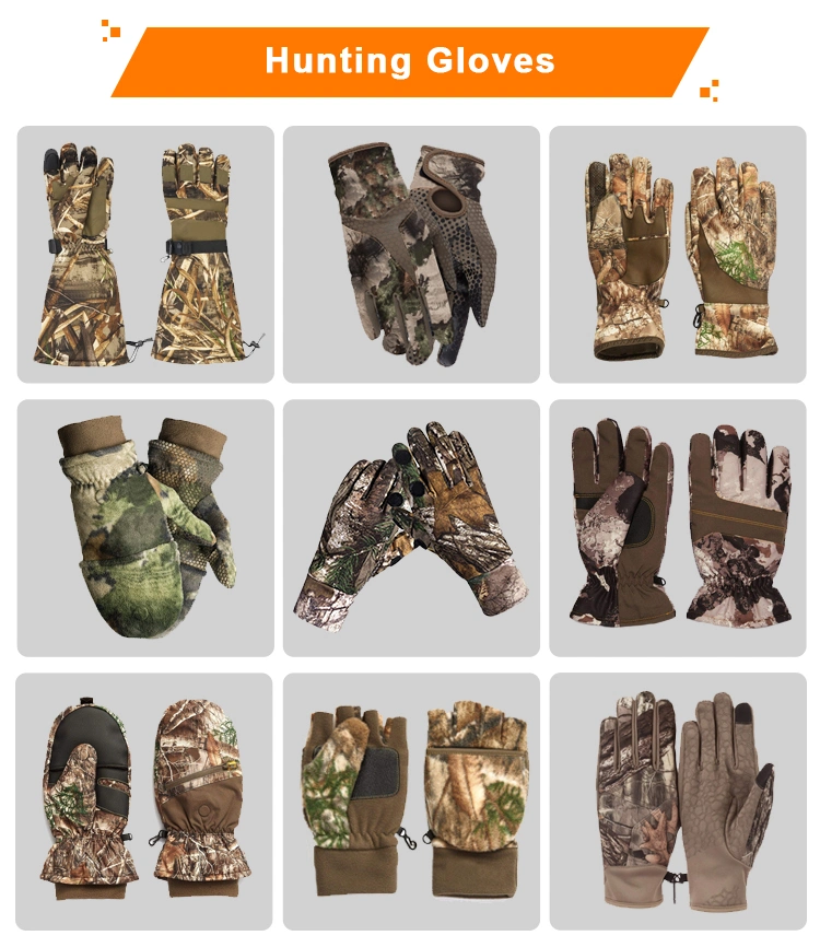 Water Proof and Windproof Woodland Camo Tactical Falconry Hunting Work Gloves Anti-Slip