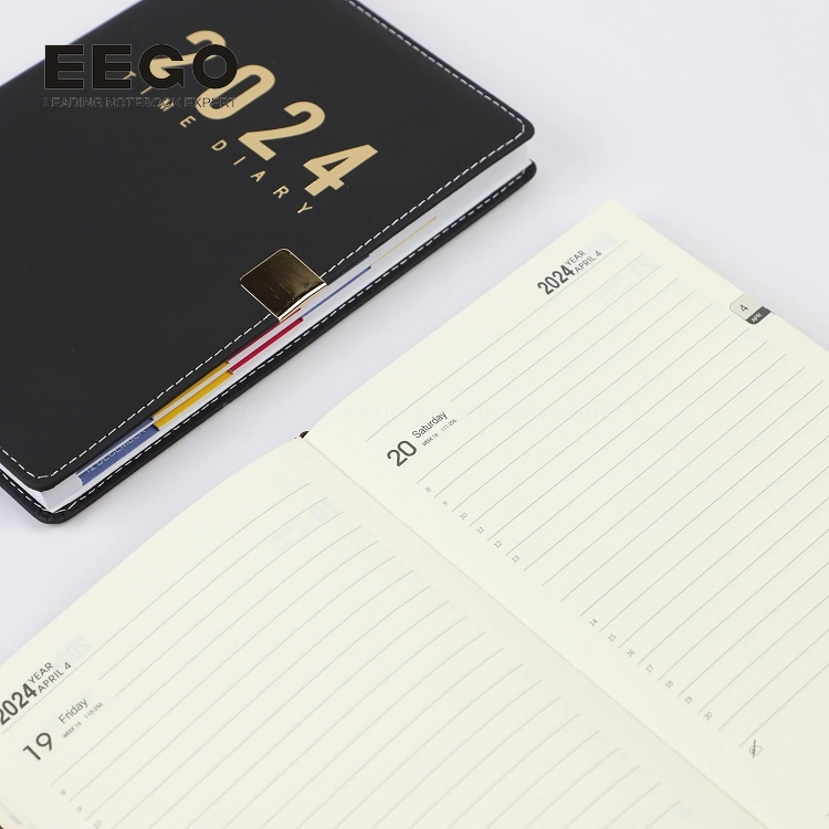 2023 2024 A5 Custom Printing Planner Dated Daily Weekly Leather Agenda Diary