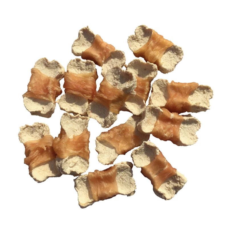 Healthy Apple Pet Snacks 1.5"Chicken Wraps Cod Shaped Bone Pet Food