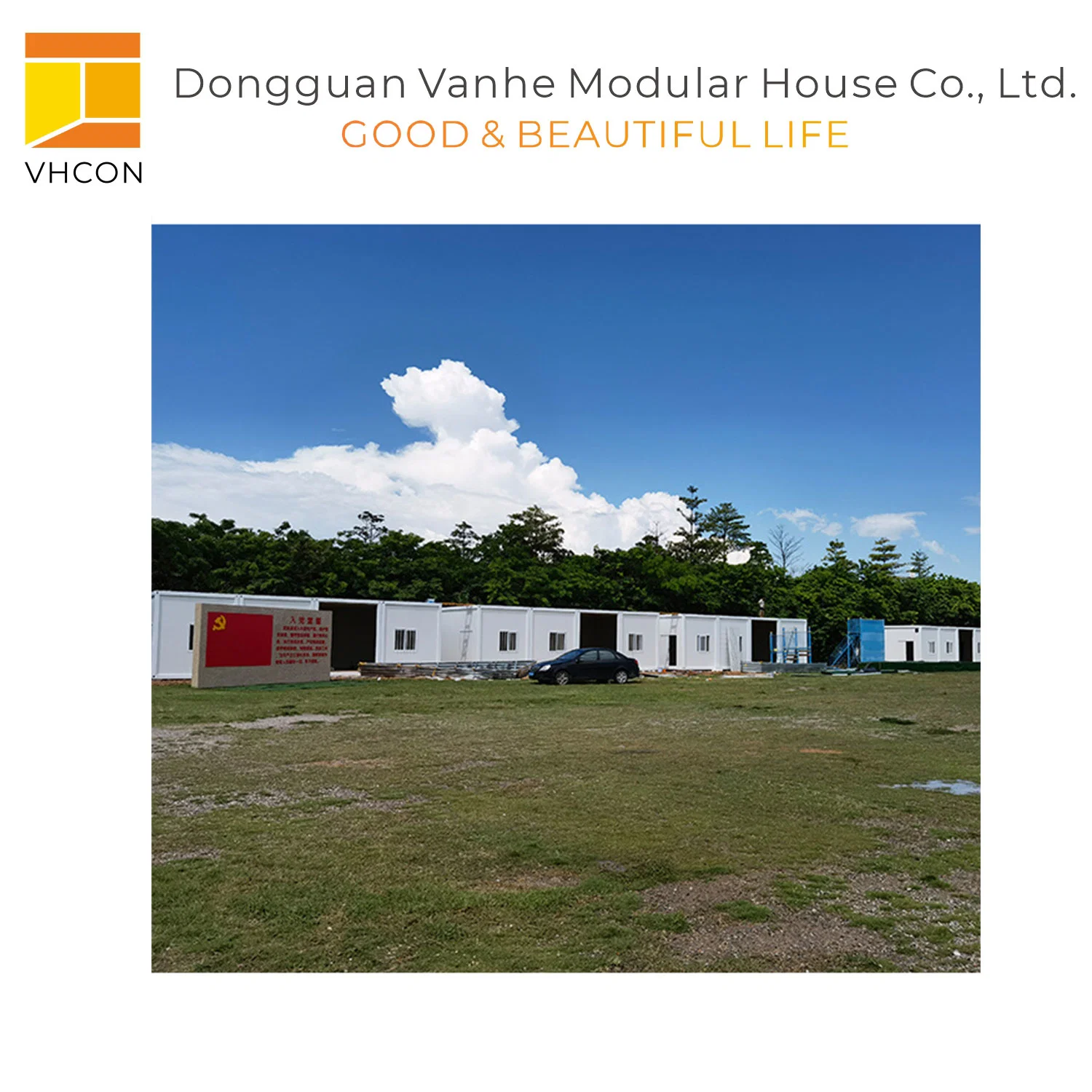 China Luxo Prefab Portátil Caravan Madeira Mobile Camp estrutura de aço Construindo Modular minúsculo Precriated Office Home Shipping Container House