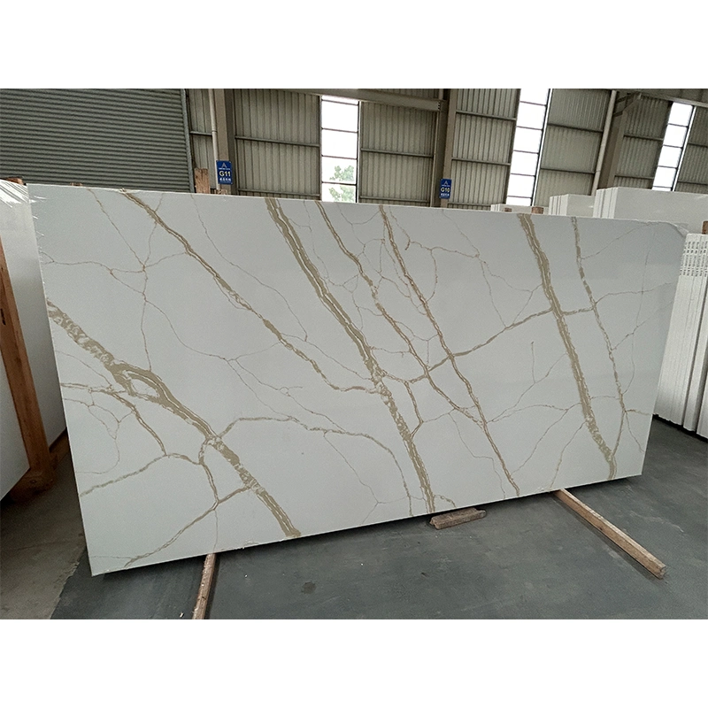 Calacatta Gold/White Quartz Artificial/Engineered Stone for Countertop/Wall Panel/Kitchen Project Good Price