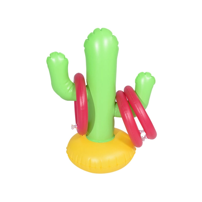 Inflatable Cactus Toss Pool Games Toys Floating Swimming Ring Toss Pool Game