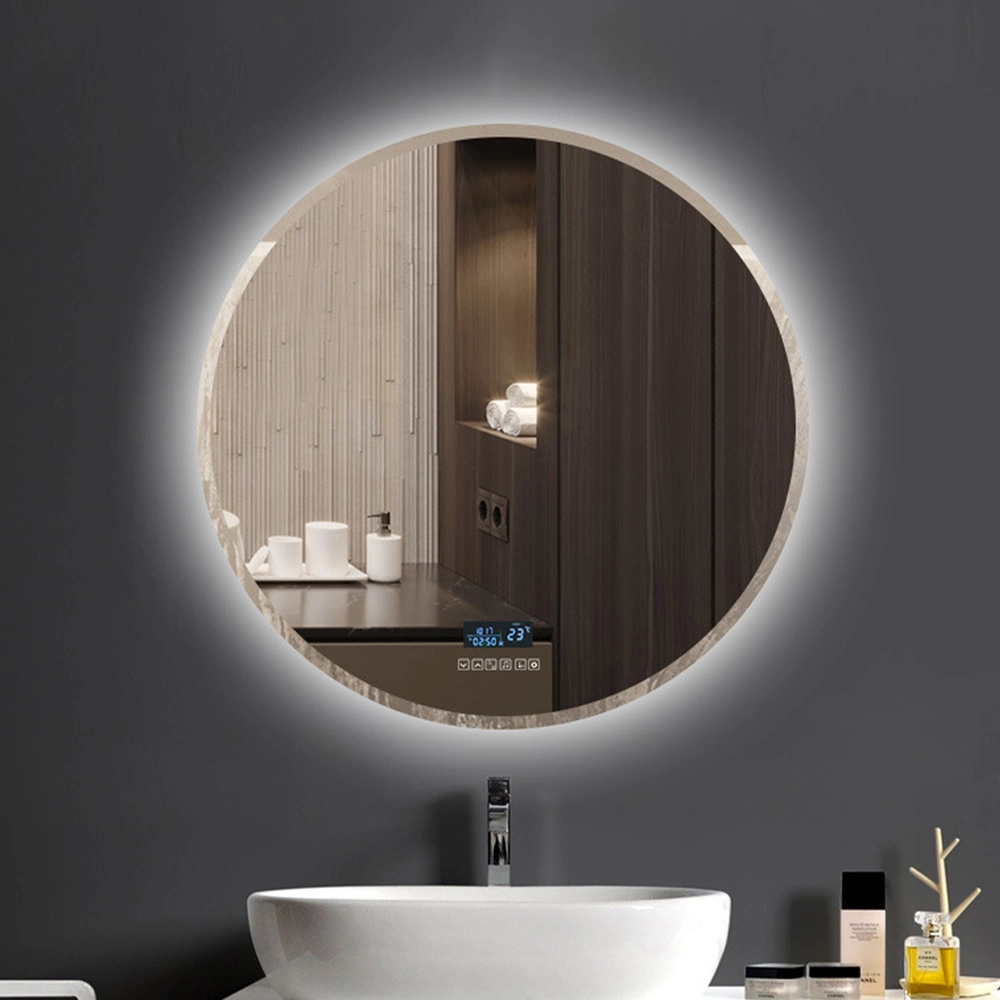 Bathroom Round Shape LED Smart Back Lighted Lamp Wall Mirror Decorative