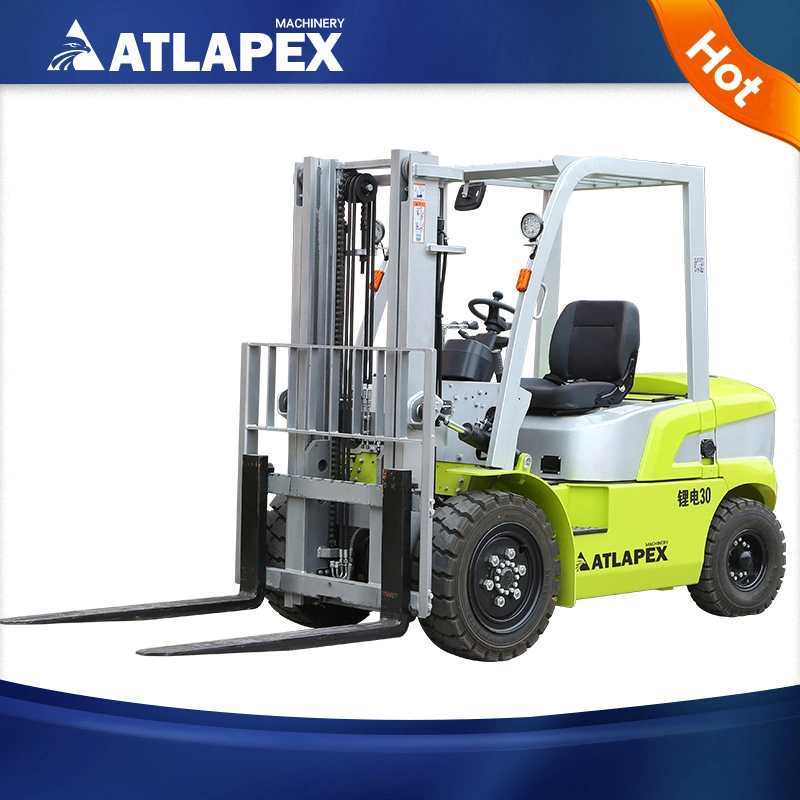 3 Ton Battery Operated Electric Truck Forklift Machinery Equipment Cpd30 with Cheap Price