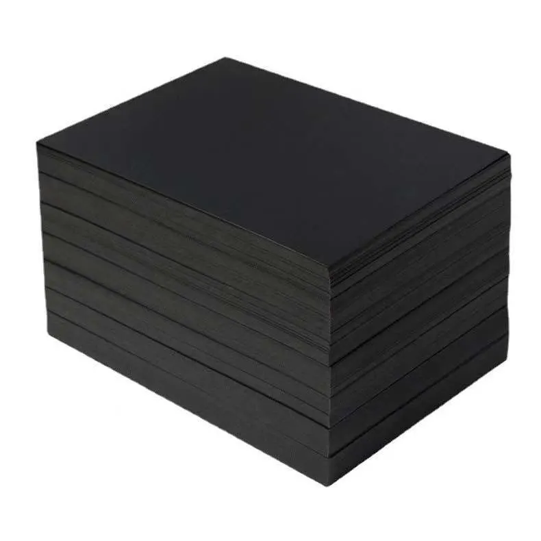 PAPIER cartonné coloré DE 160 G/M2 8K 265X380mm (10,4X15 pouces) papier couleur polyvalent pour la Handcraft/couverture de livre 50 feuilles/sac - Noir