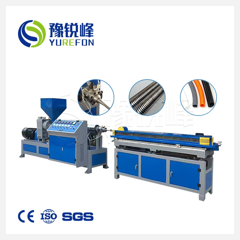 PP PE PVC Plastic Wire Cable Protection Flexible Pipe Tube Extruder Extrusion Production Line