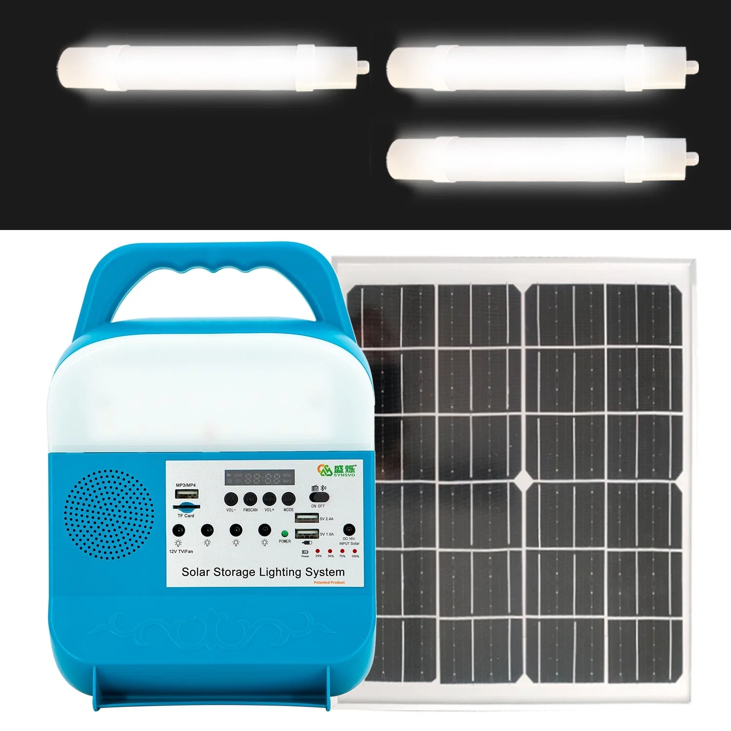 Kits de système d'éclairage solaire Mini portables pour la maison avec Haut-parleur de musique systèmes d'énergie solaire SRE-618-C