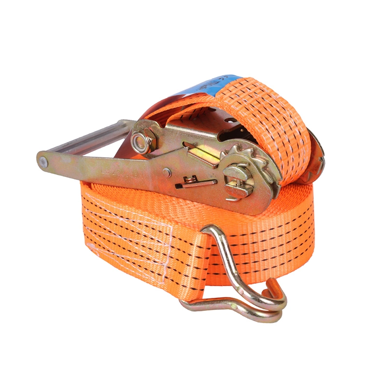 2"* 10m Orange Color PE Polyester Ratchet Strap 2 Inch Cargo Lashing Belt Can Customize