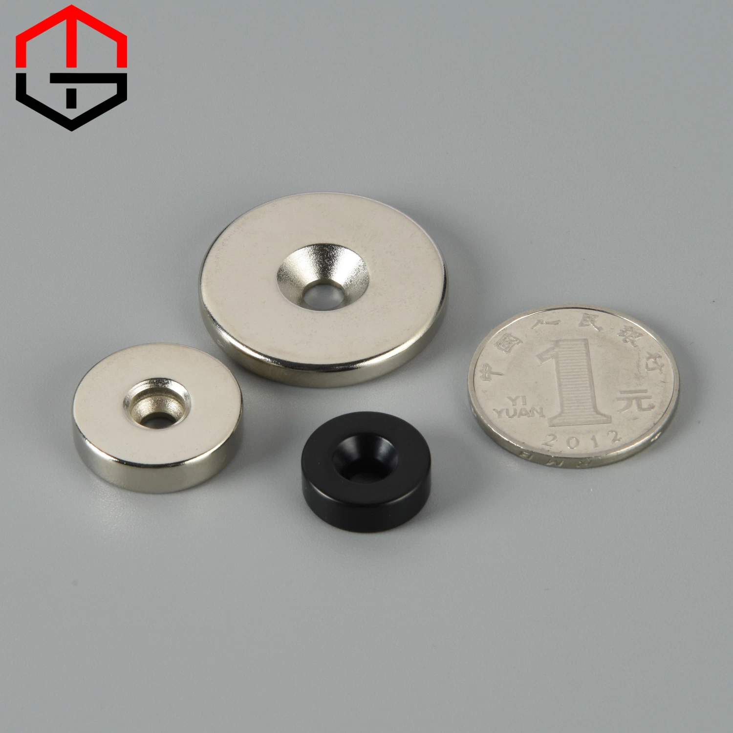 Permanent Strong N52 Countersunk Neodynium Magnet Nickel Treatment