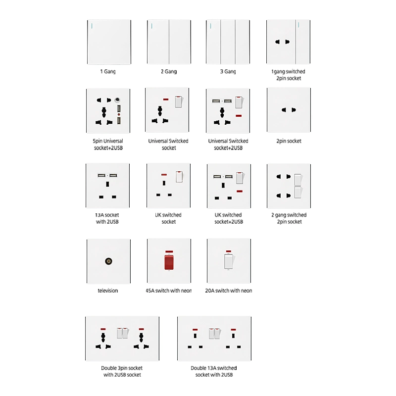 S1 British 220V Electrical Wholesale/Supplierr Wall Switch Socket Double 13A Mf Wall Socket