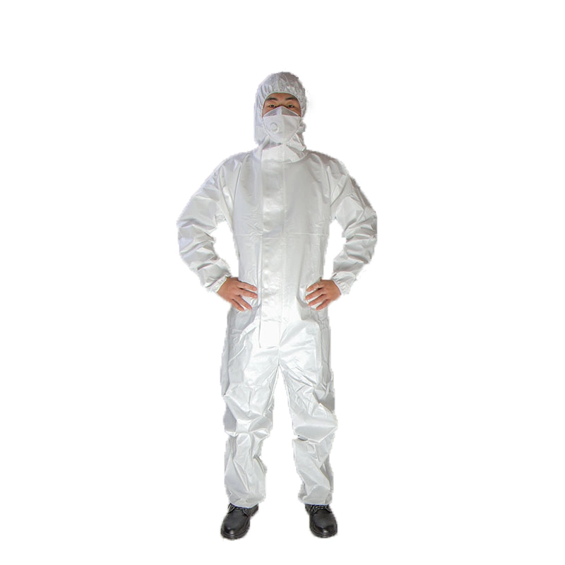 Anti-Virus Sterile PP PE Factory Wholesale Hazmat Safety Suit Protective Clothing Type 456 Tape Sealed Protective Disposable Coverall