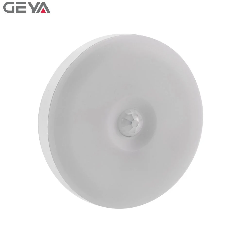 مصابيح Geya Smart Home Lights إنحواء الجسم البشري الدائري بالحث الدائري مصباح اللوحة