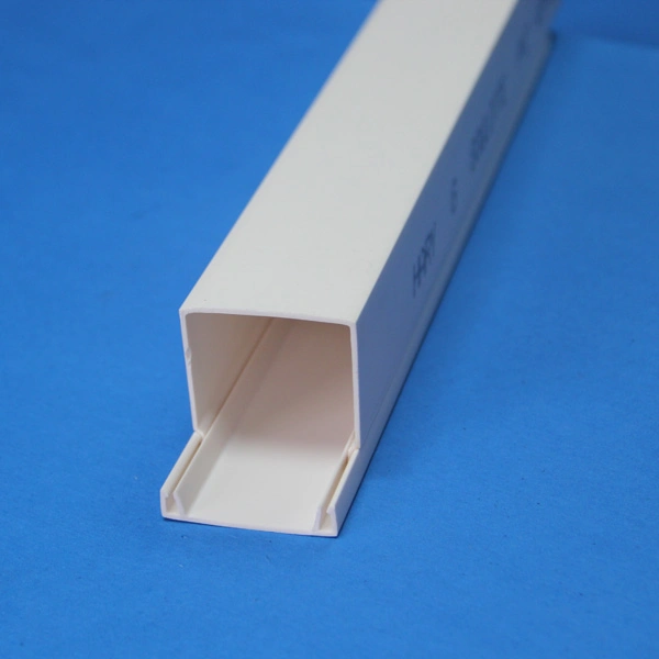 75X50mm 80X50mm 100X100mm 150X100mm Hotsale Cheap Plastic Cable Duct White PVC Electrical Trunkingchina Manufacturer Supplier