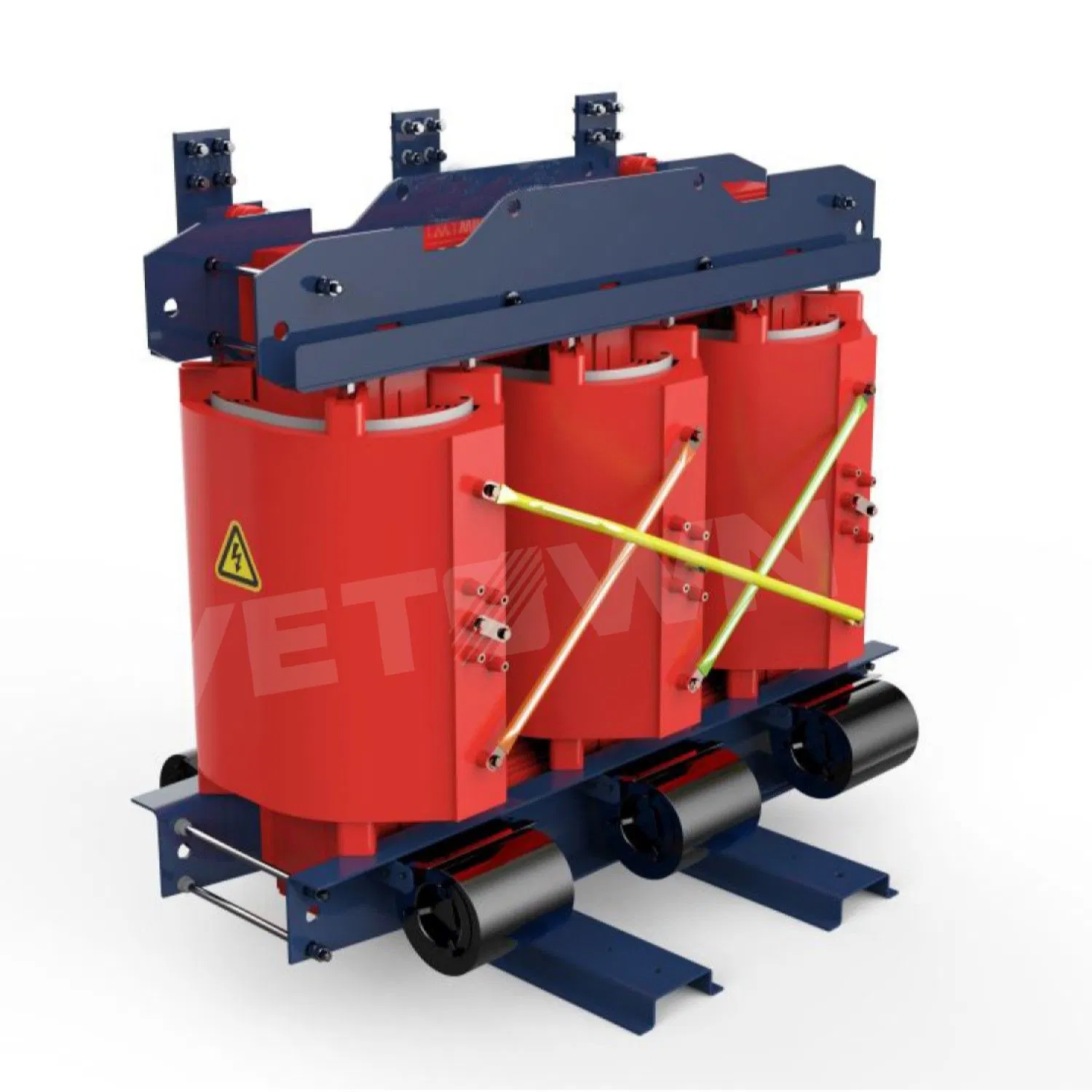 Transformador tipo seco Epoxy da série SAB da Wetran, capacidade da série de 10 kv, 50 kVA - 4000 kVA; capacidade da série de 35 kv, 1000 kVA - 20000 kVA