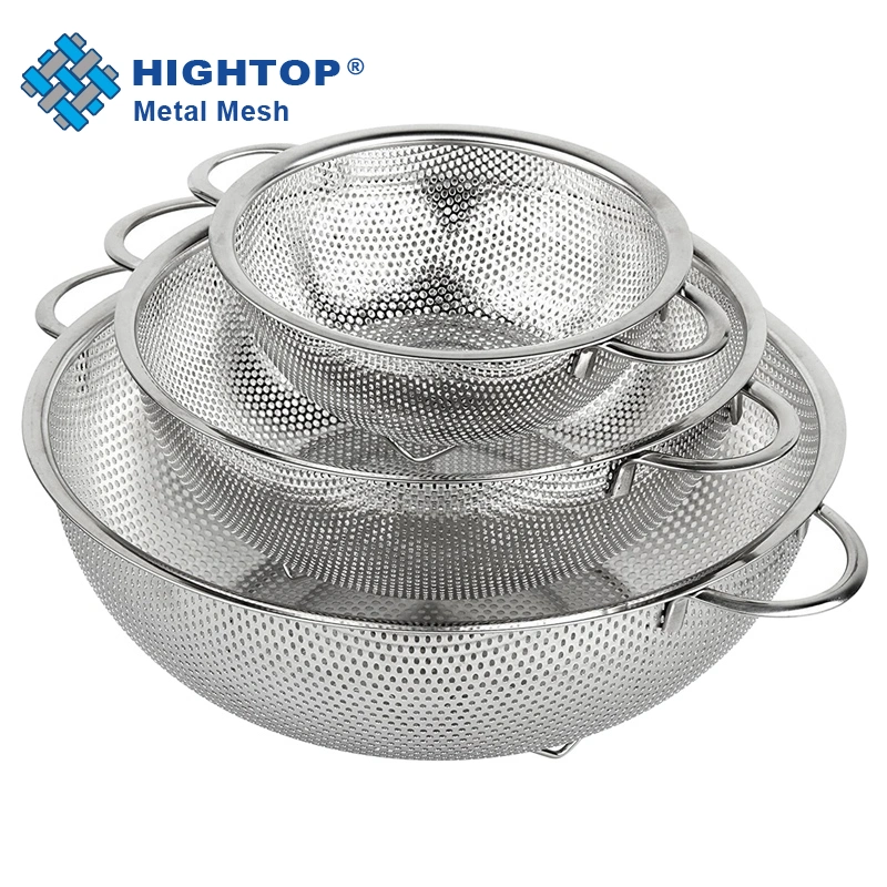 Modern Kitchen Cooking Double Layer Square Stainless Steel Fruit Vegetables Washing Colander Strainer Polished Wire Mesh Basket